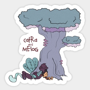 Catra and Melog Relaxation Sticker